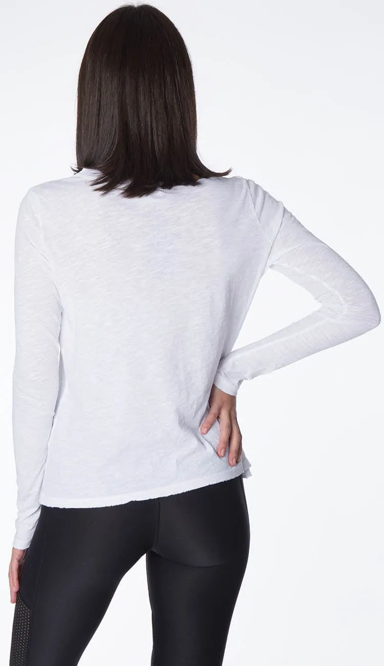 Alexa Long Sleeve Tee - White