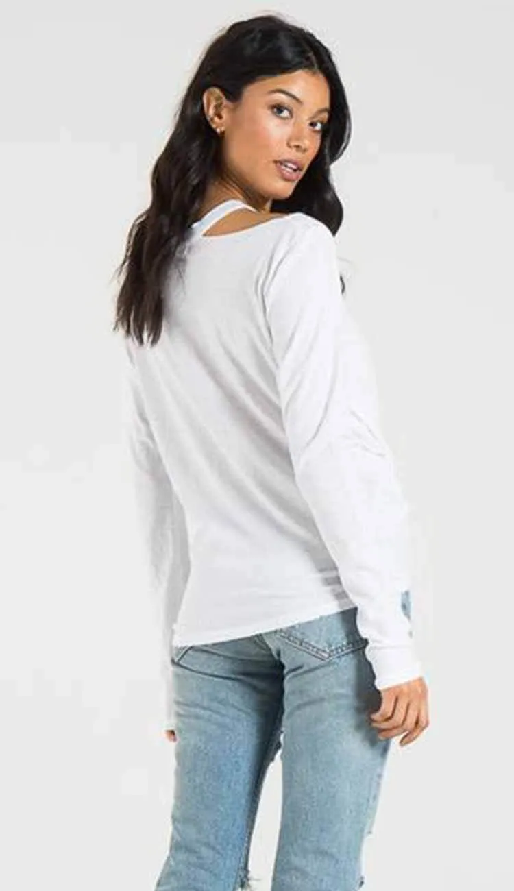 Alexa Long Sleeve Tee - White