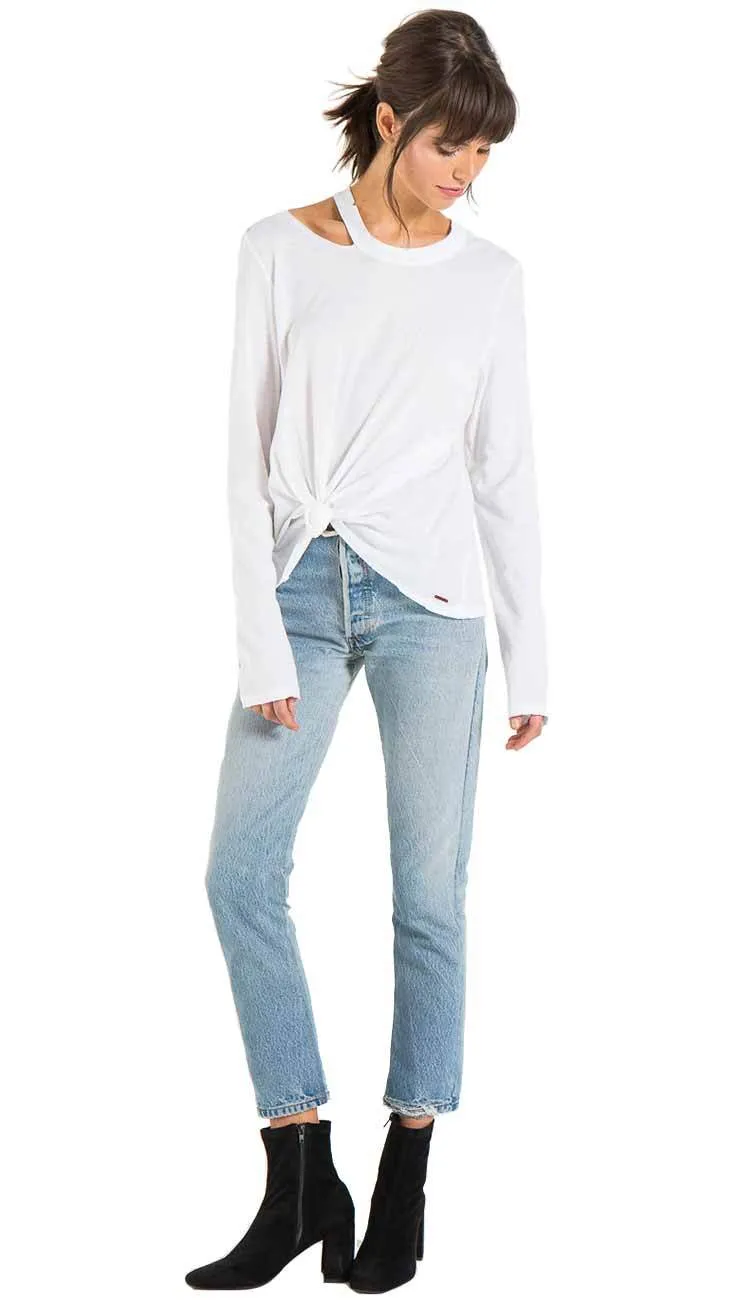 Alexa Long Sleeve Tee - White