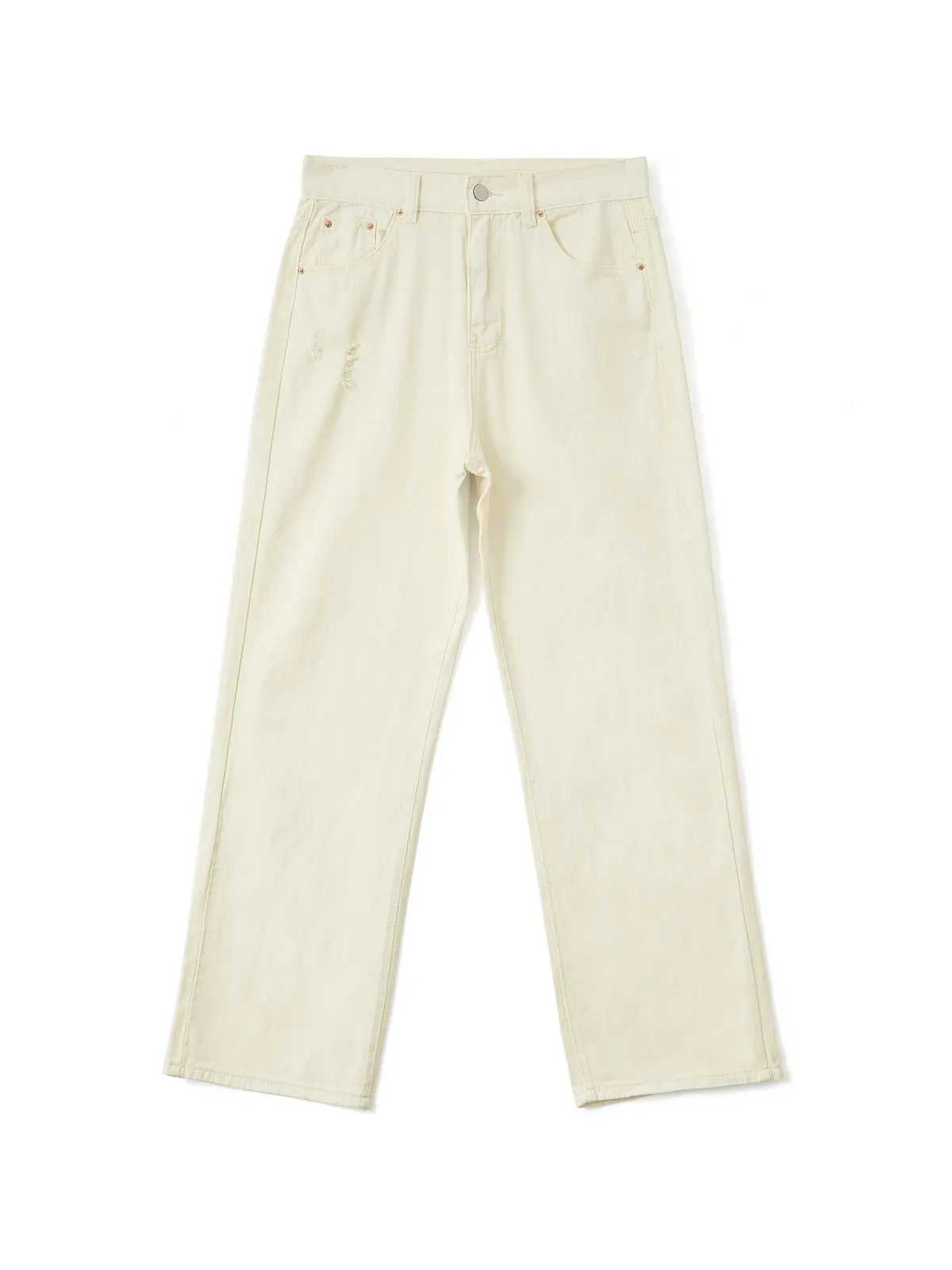 Basic Wash Straight Leg Boyfriend Jeans