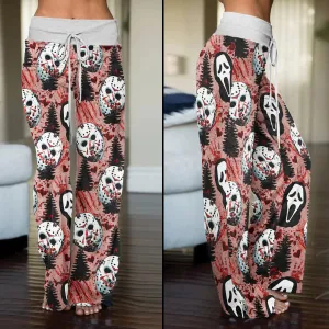 Blood Horror Theme Women's High-waisted Wide Leg Pants