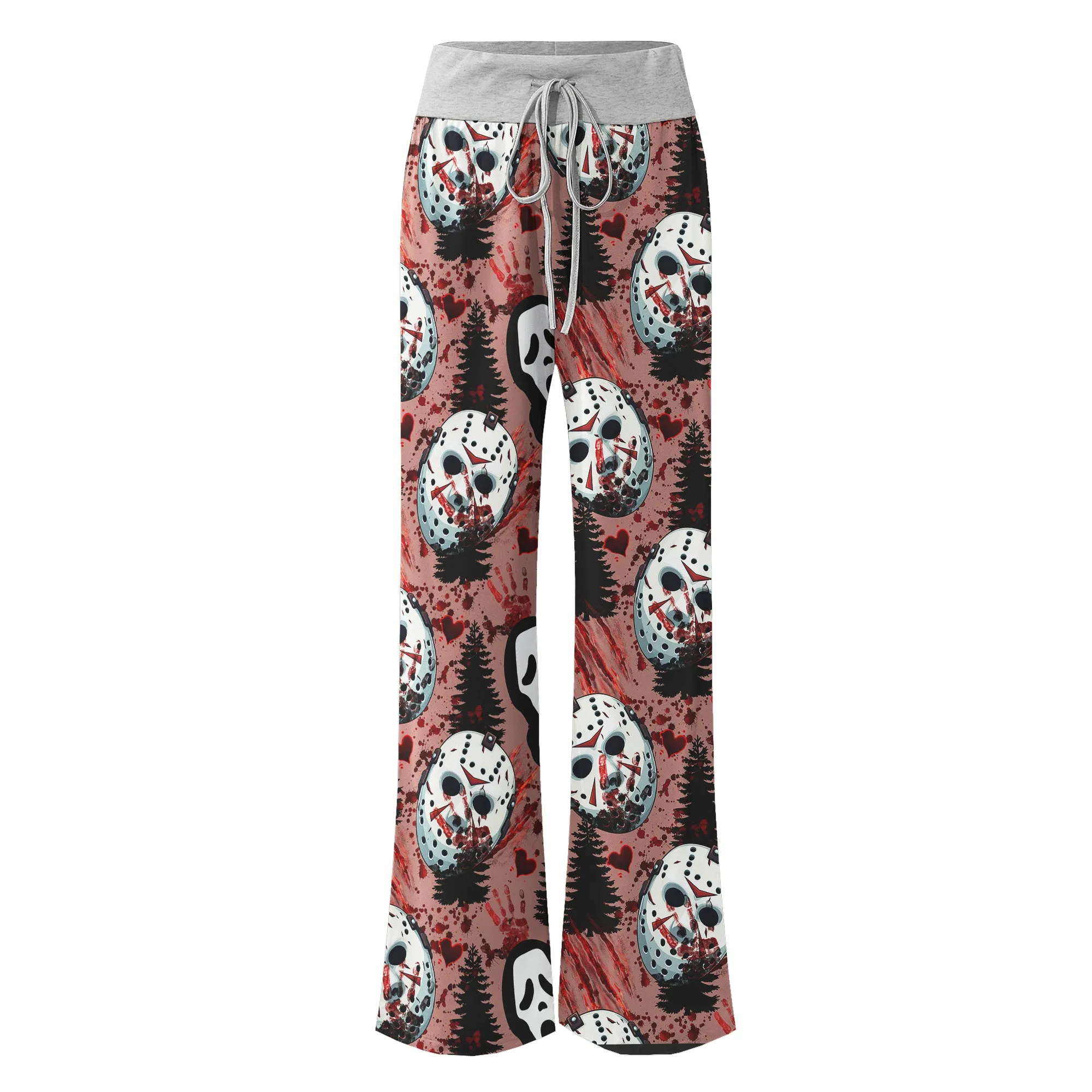Blood Horror Theme Women's High-waisted Wide Leg Pants