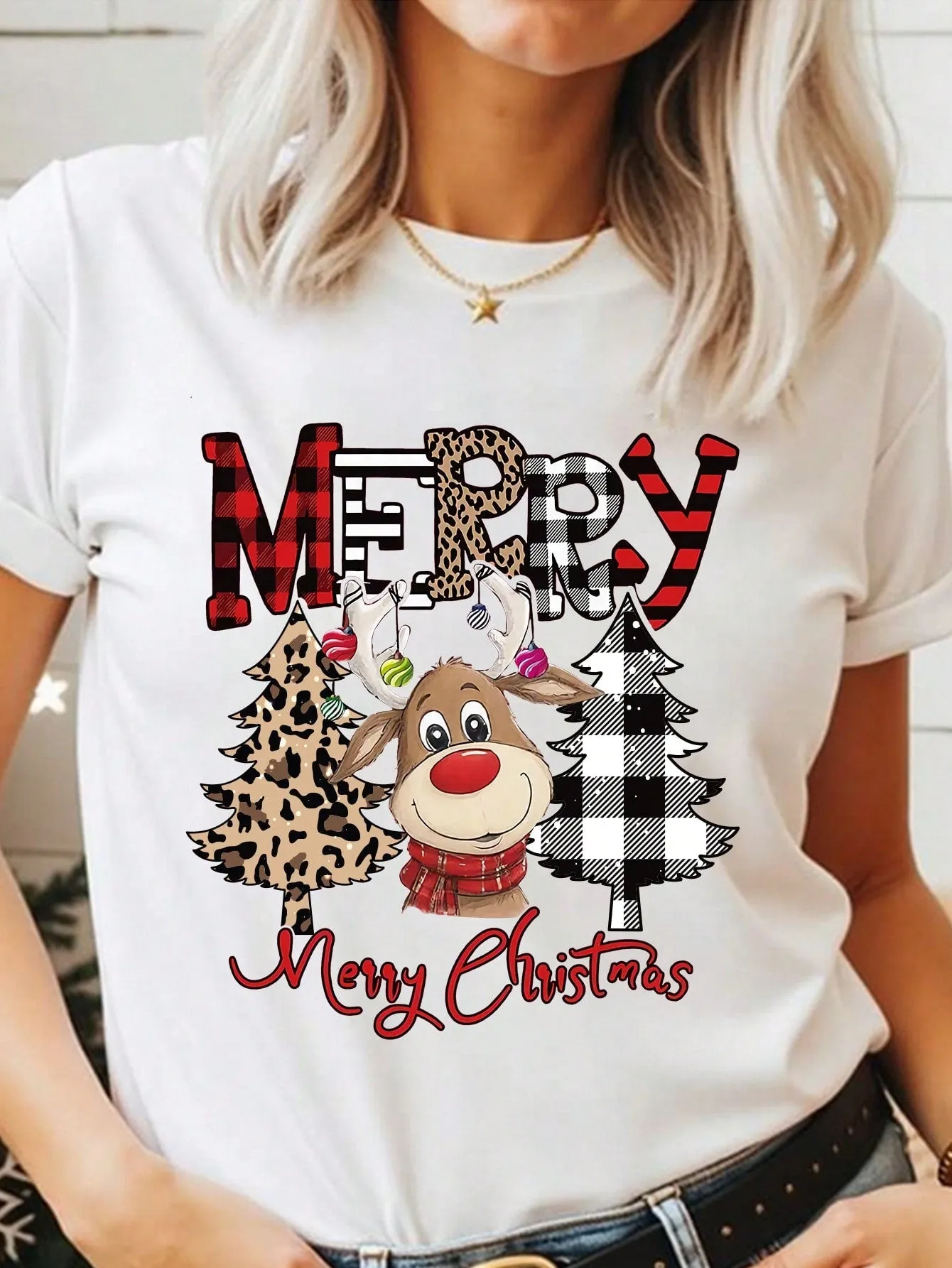 Christian graphic t shirts|Christmas Women Casual Graphic Short Sleeve T-Shirt