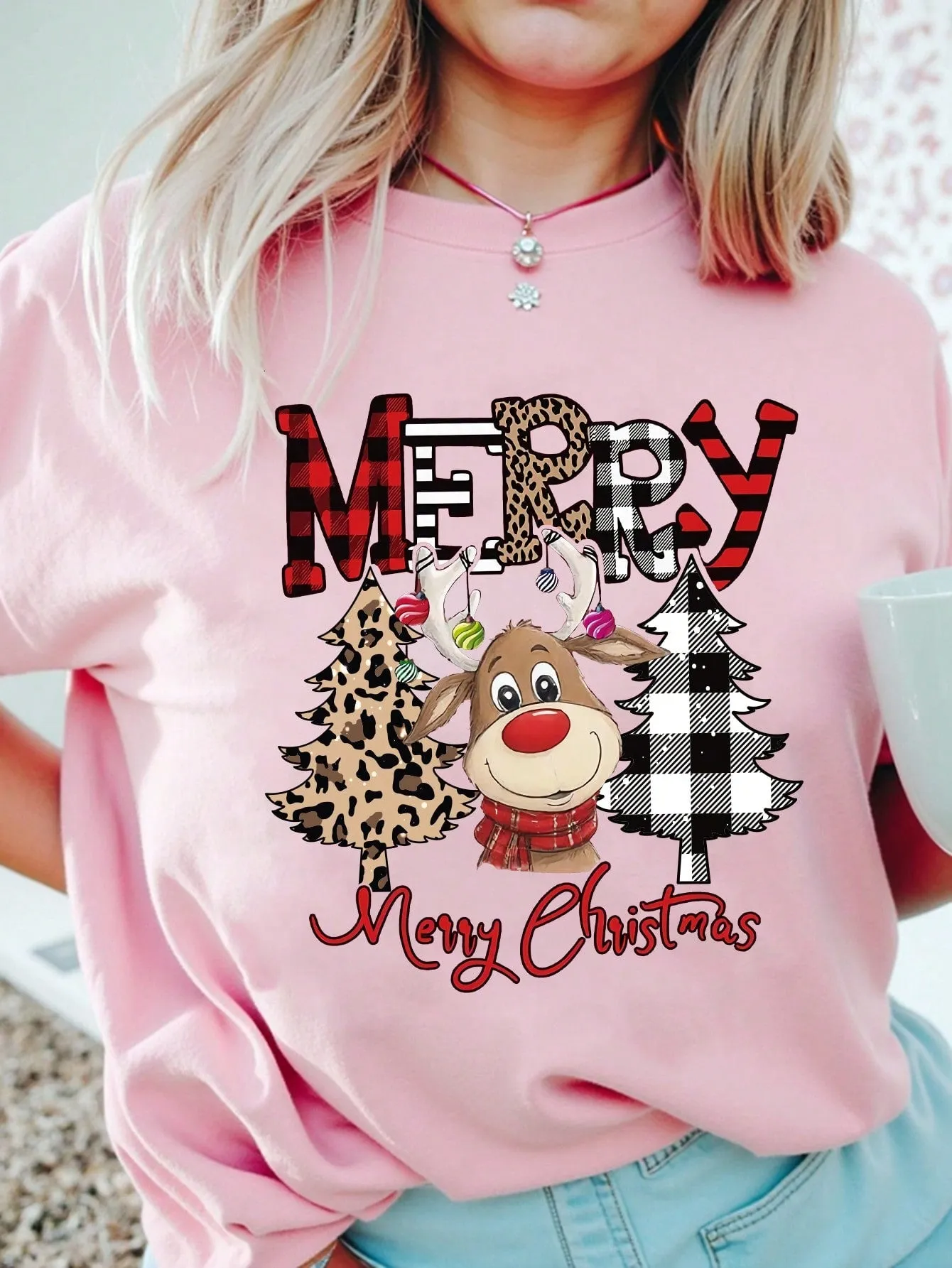 Christian graphic t shirts|Christmas Women Casual Graphic Short Sleeve T-Shirt