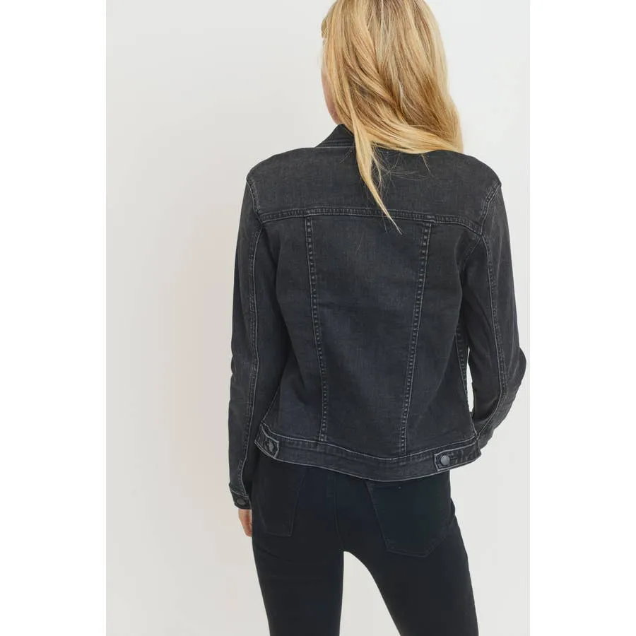 Classic Denim Black Jacket