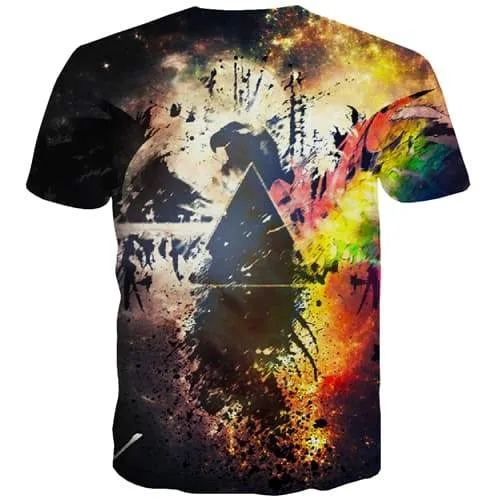 Colorful T-shirt Men Graffiti Tshirts Cool Galaxy T shirts Funny Animal Tshirt Printed Hip Hop Shirt Print Short Sleeve summer