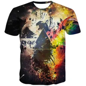 Colorful T-shirt Men Graffiti Tshirts Cool Galaxy T shirts Funny Animal Tshirt Printed Hip Hop Shirt Print Short Sleeve summer