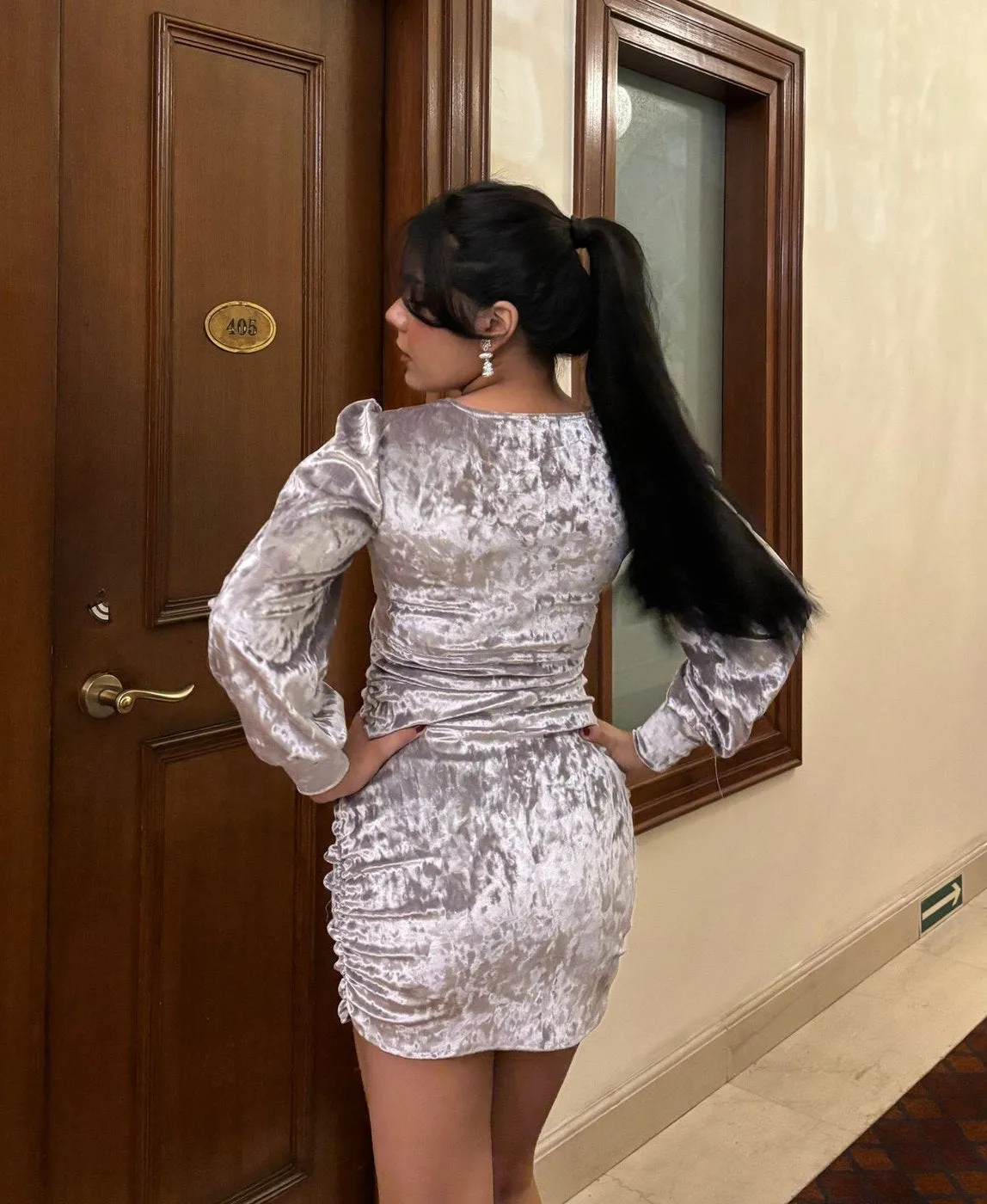 Crystal V-Neck Dress