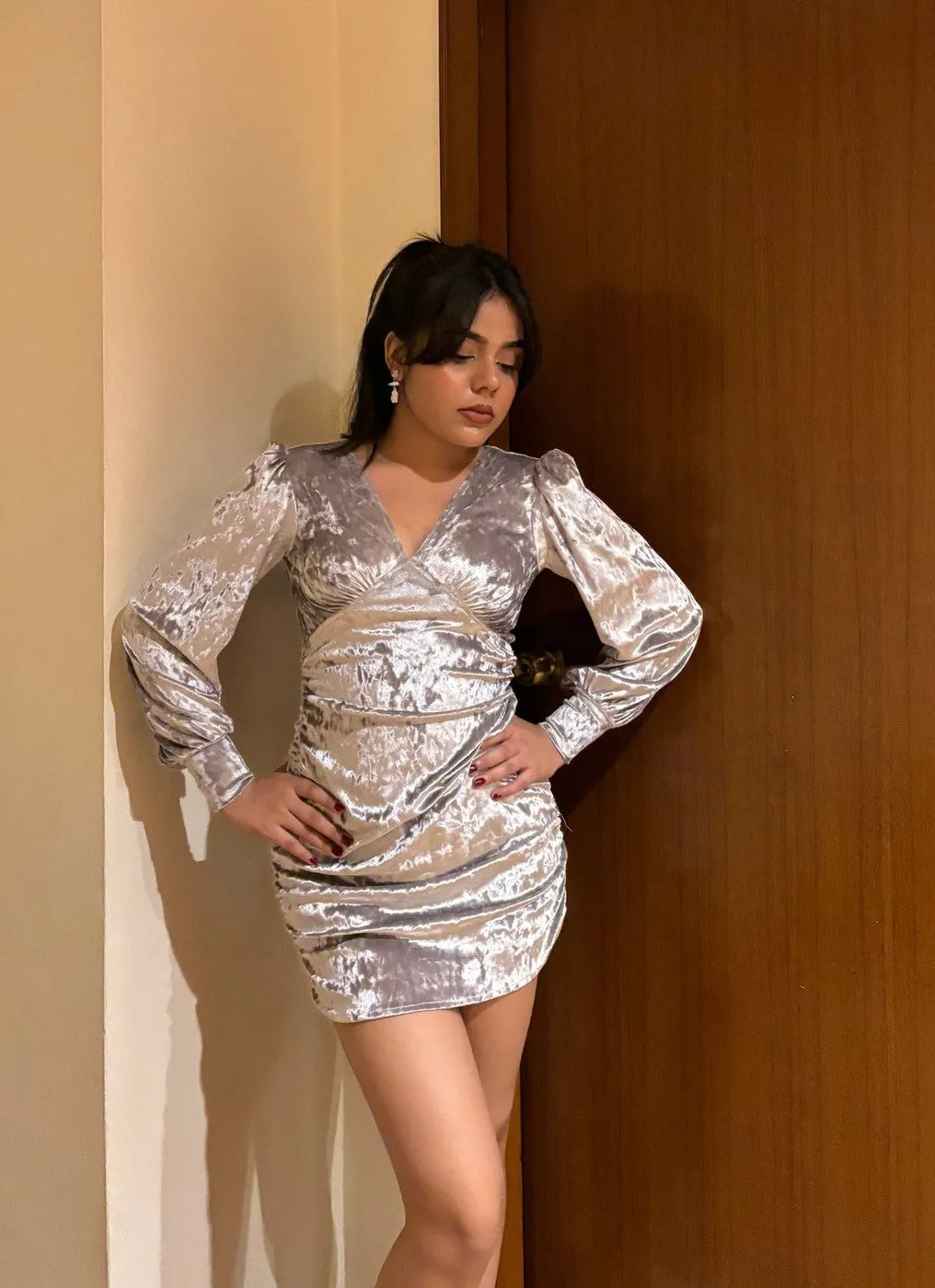 Crystal V-Neck Dress