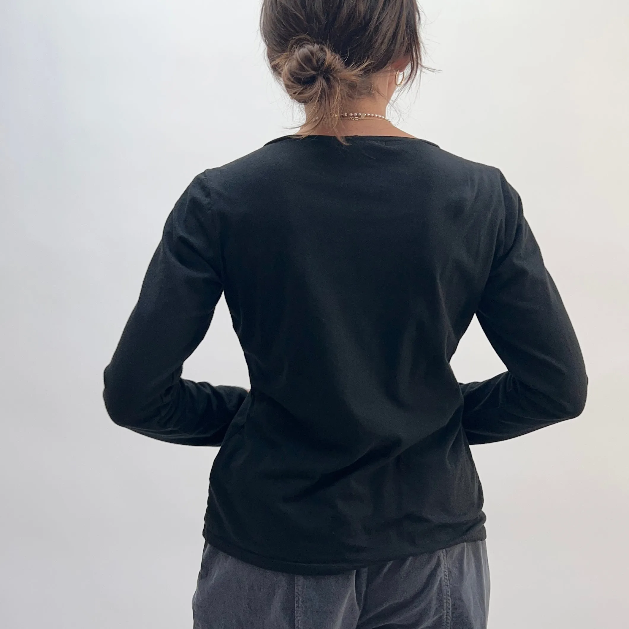 Cut Loose | Long Sleeve Crew Tee in Black