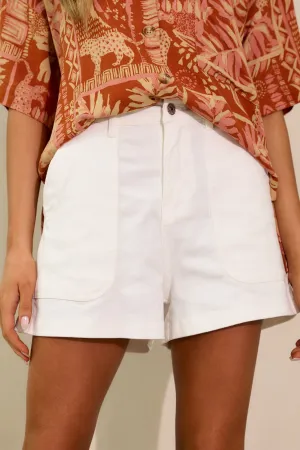 Delicate Hue White Denim Shorts