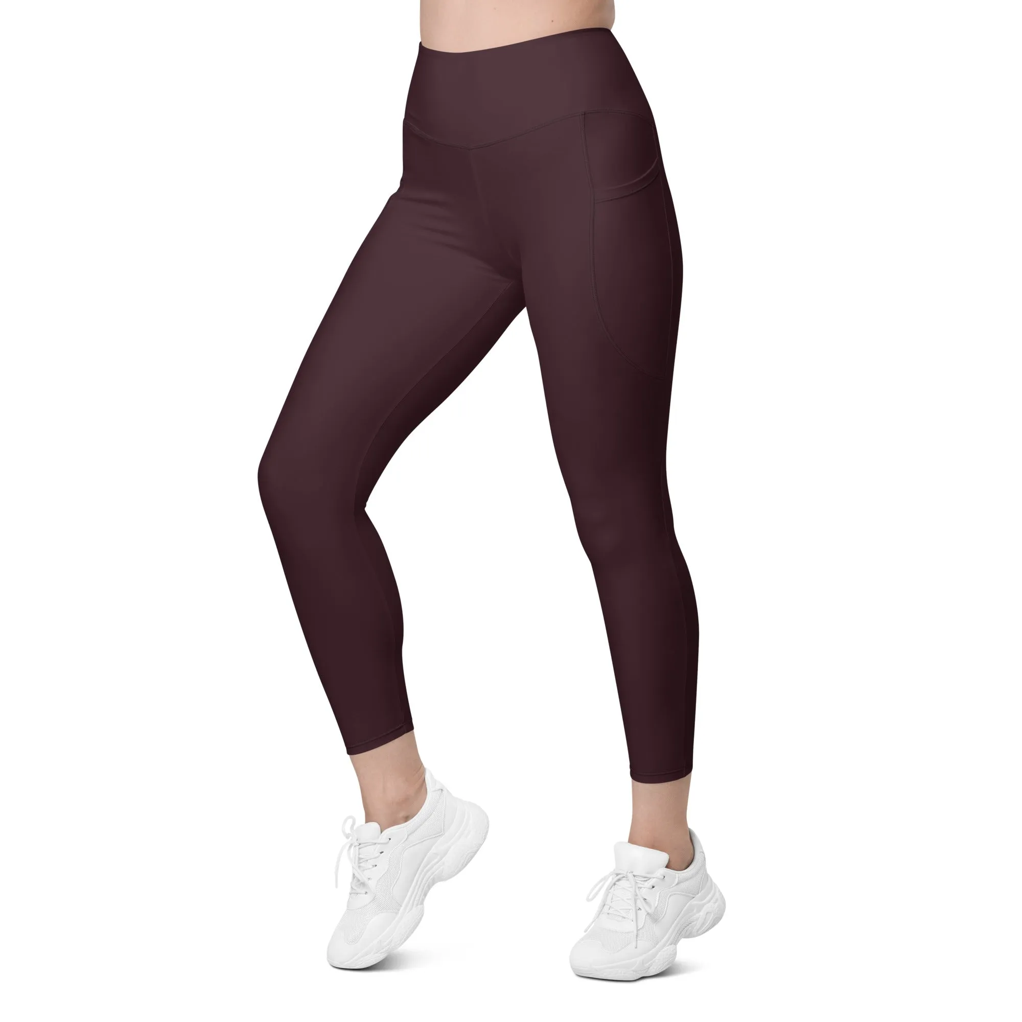 ELEVATED ESSENTIALS, THE PERFECT SIDE POCKET LEGGING CABERNET