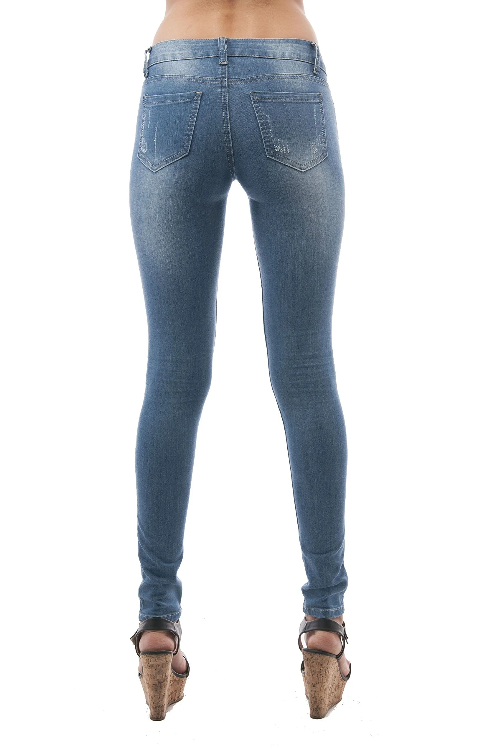 Hollywood Star Fashion Ripped Distressed Skinny Jeans