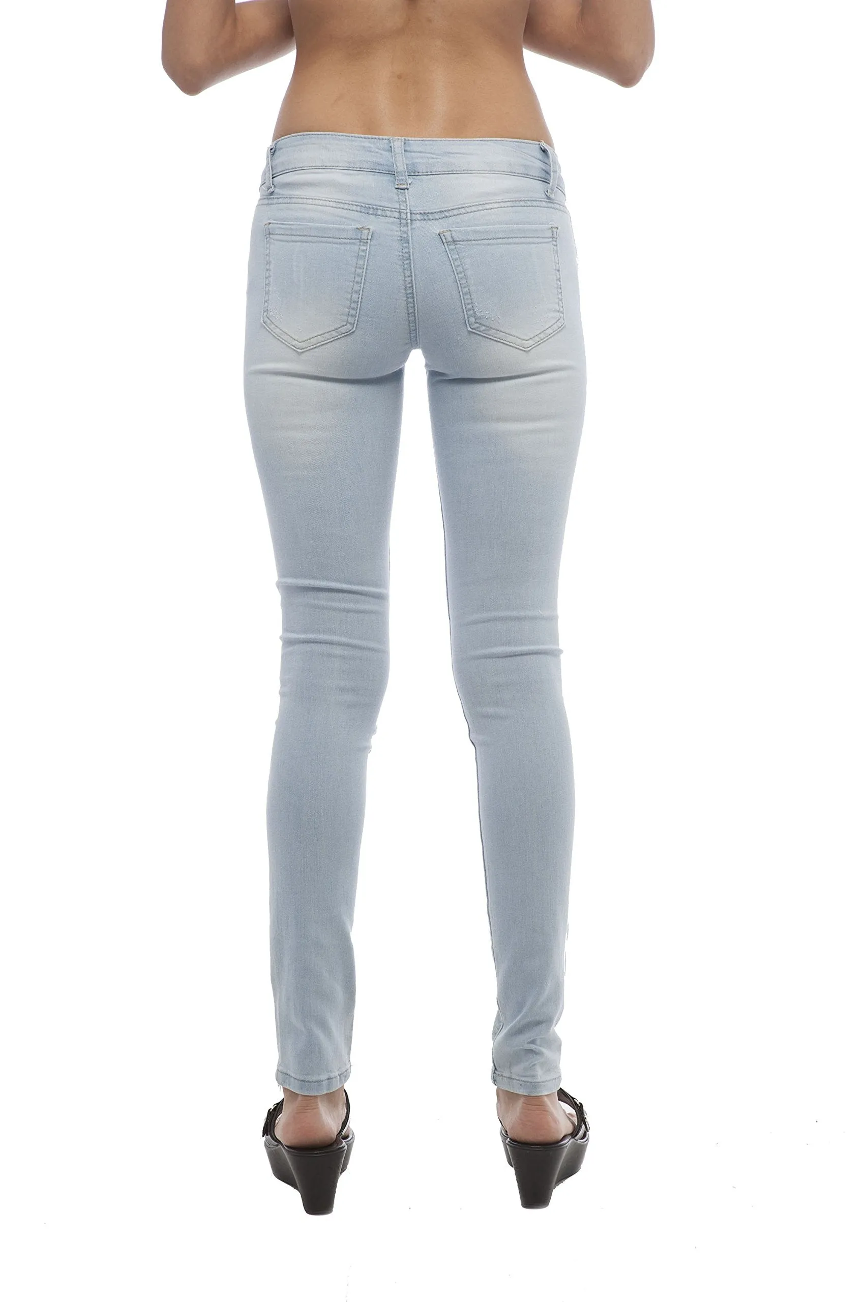 Hollywood Star Fashion Ripped Distressed Skinny Jeans