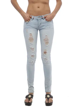 Hollywood Star Fashion Ripped Distressed Skinny Jeans
