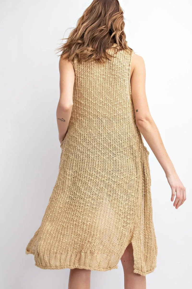 Kelly Lightweight Sleeveless Cardigan