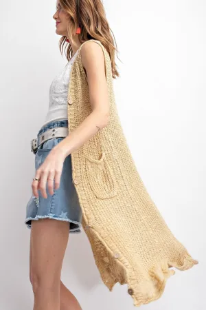 Kelly Lightweight Sleeveless Cardigan