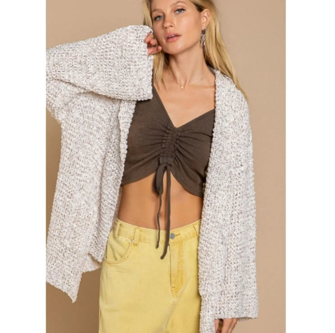 Loose Knit Cardigan Sweater