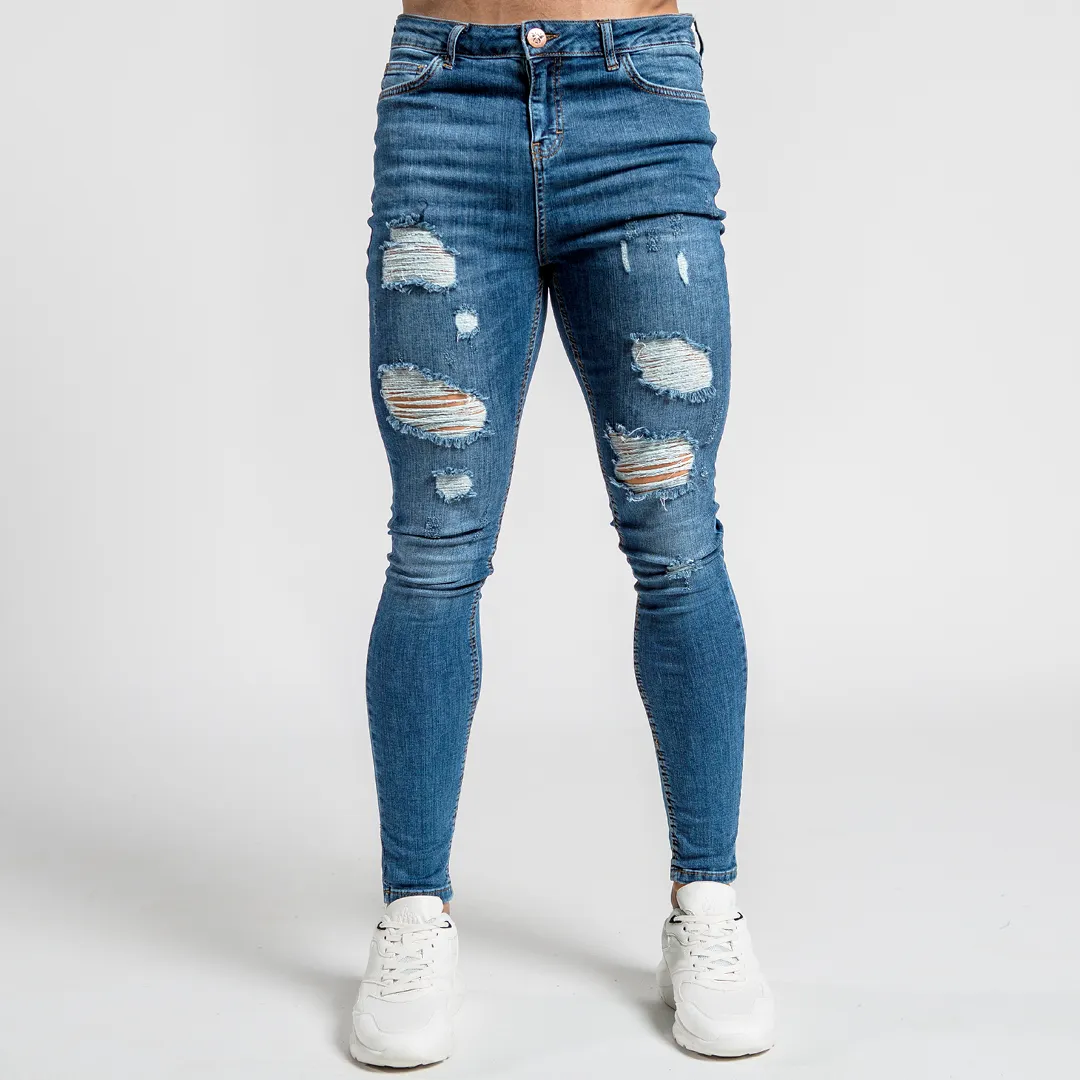 Luca Skinny Stretch - Distressed Dark Blue