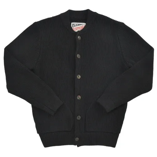 Men's Knit Cardigan Thick Cotton Heavy Sweater - Casual Vintage Style