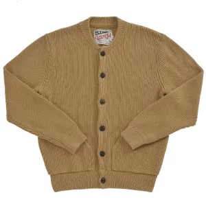 Men's Knit Cardigan Thick Cotton Heavy Sweater - Casual Vintage Style
