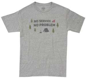 No Service No Problem gray graphic tee