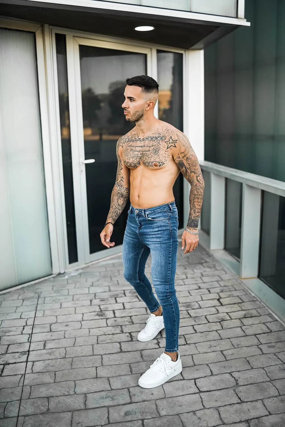 Non Rip Spray On Jeans - Dark Blue