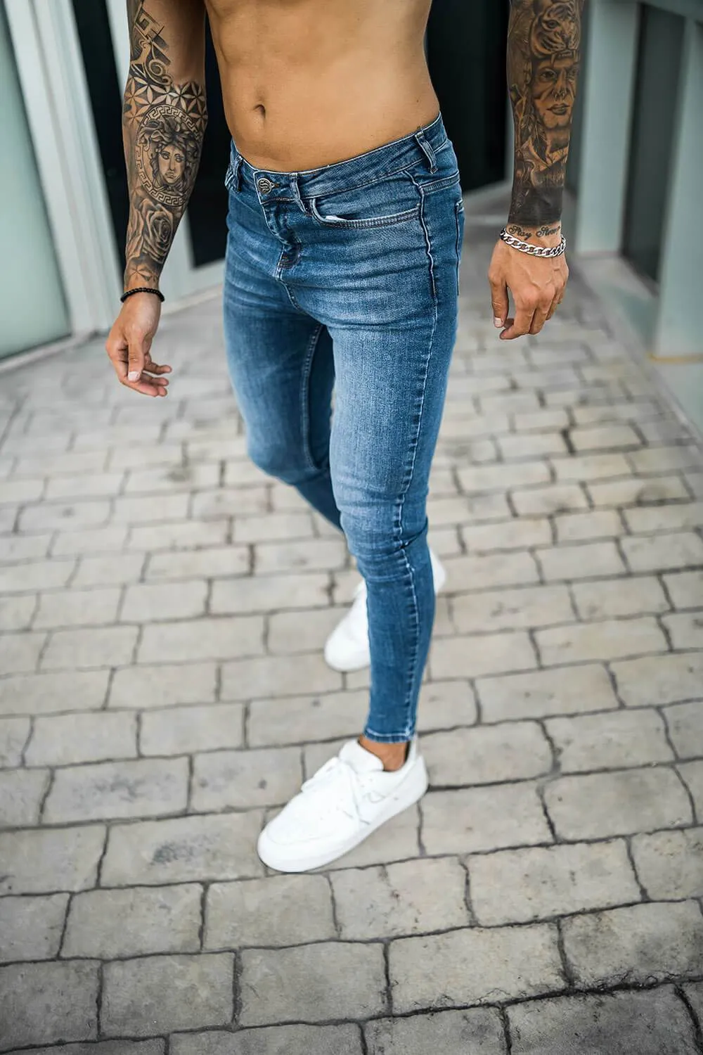 Non Rip Spray On Jeans - Dark Blue