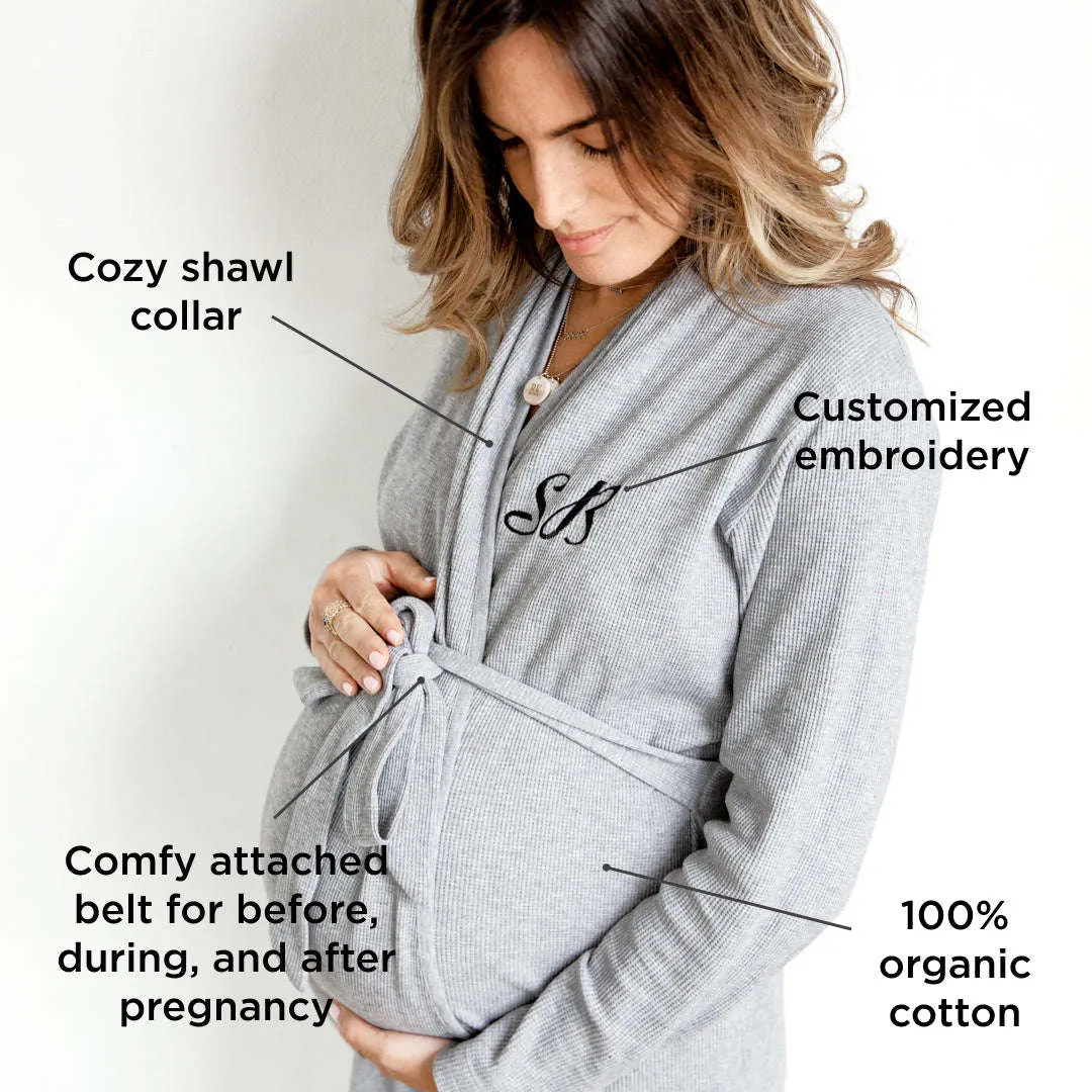 Organic Lounge Robe_White