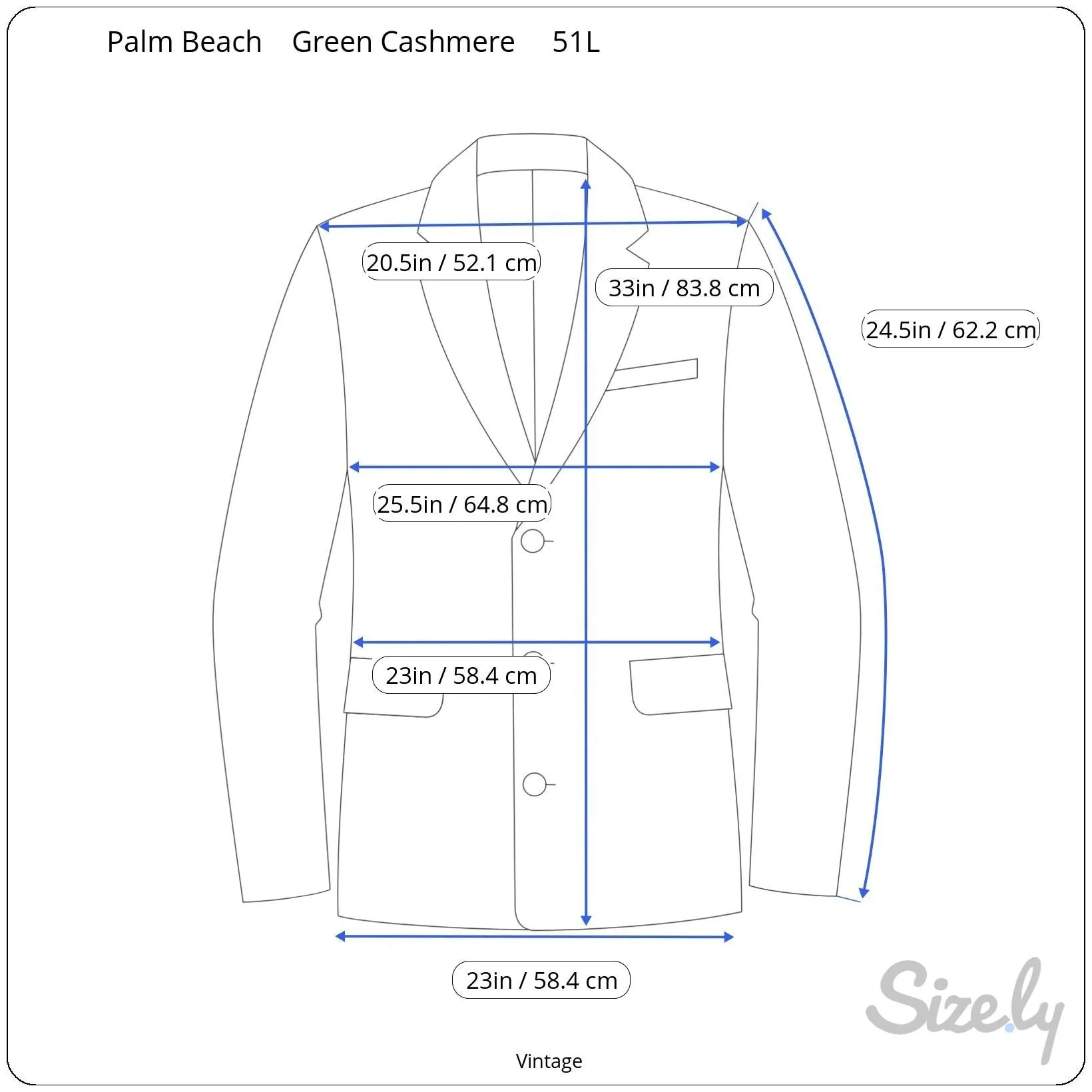 Palm Beach For Eaglesons Vintage Dark Green Tailored Mens Wool Cashmere Blazer