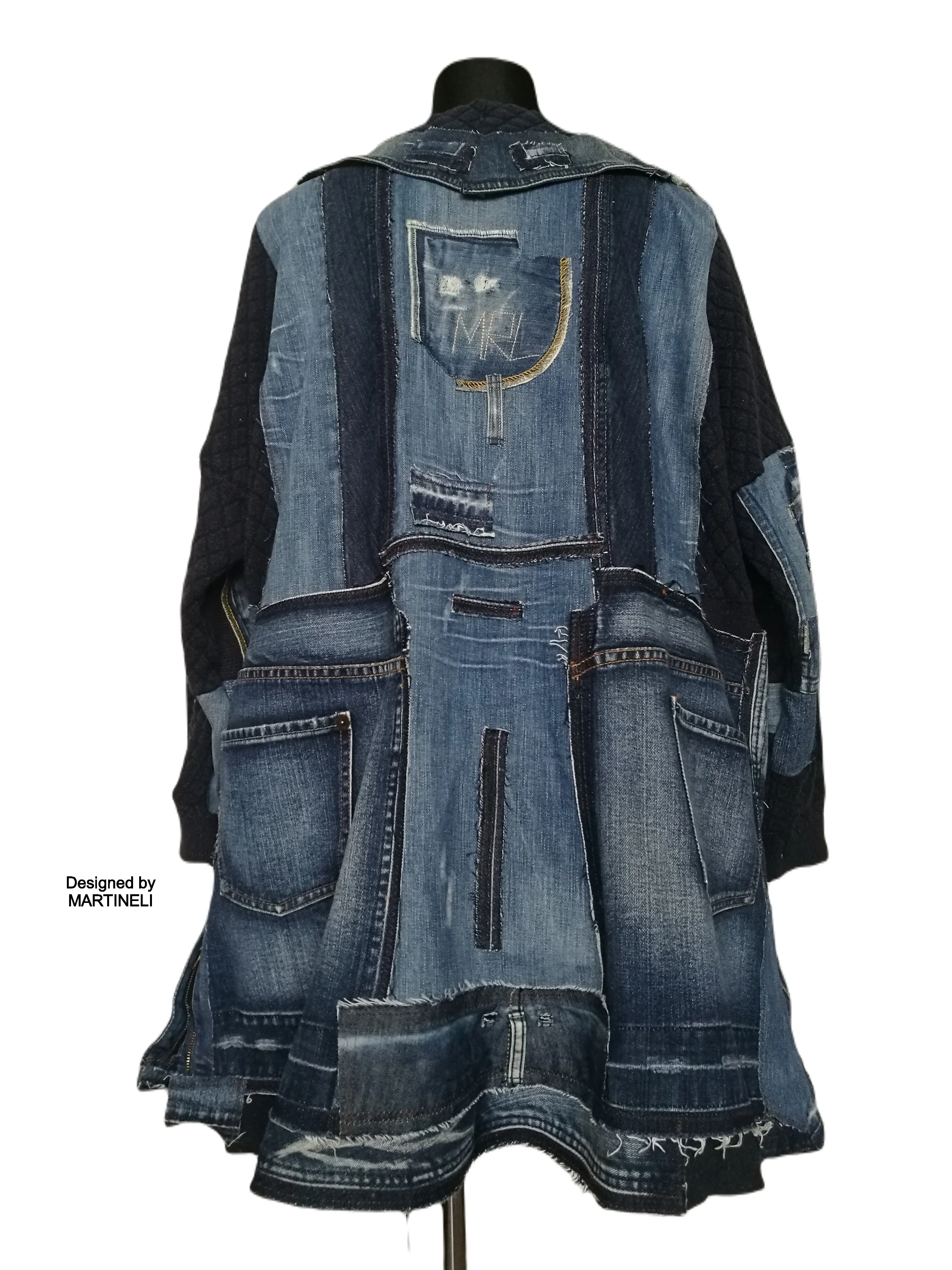 Plus Size Denim Jacket 3X/4X Boho Style Distressed Denim Jacket
