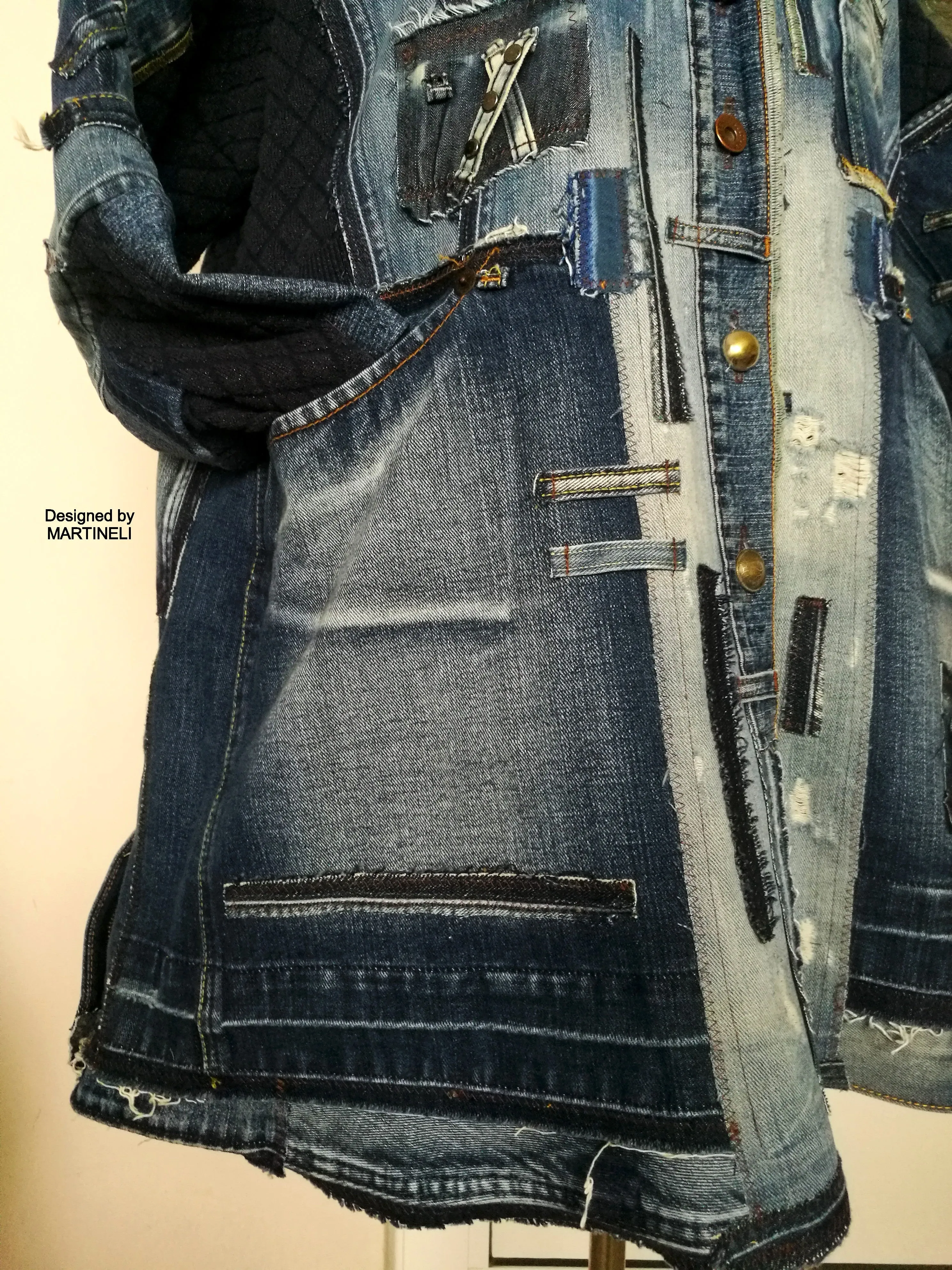 Plus Size Denim Jacket 3X/4X Boho Style Distressed Denim Jacket