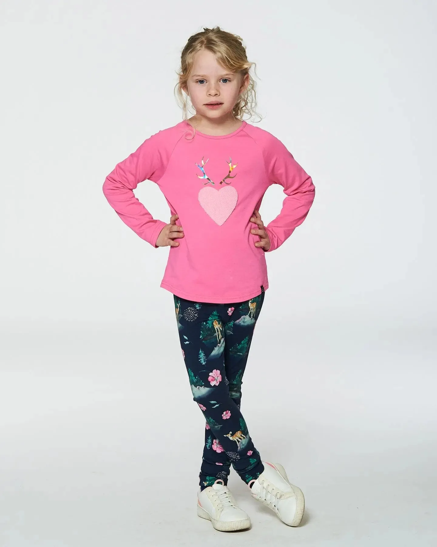 Raglan Sleeve T-Shirt With Print Candy Pink
