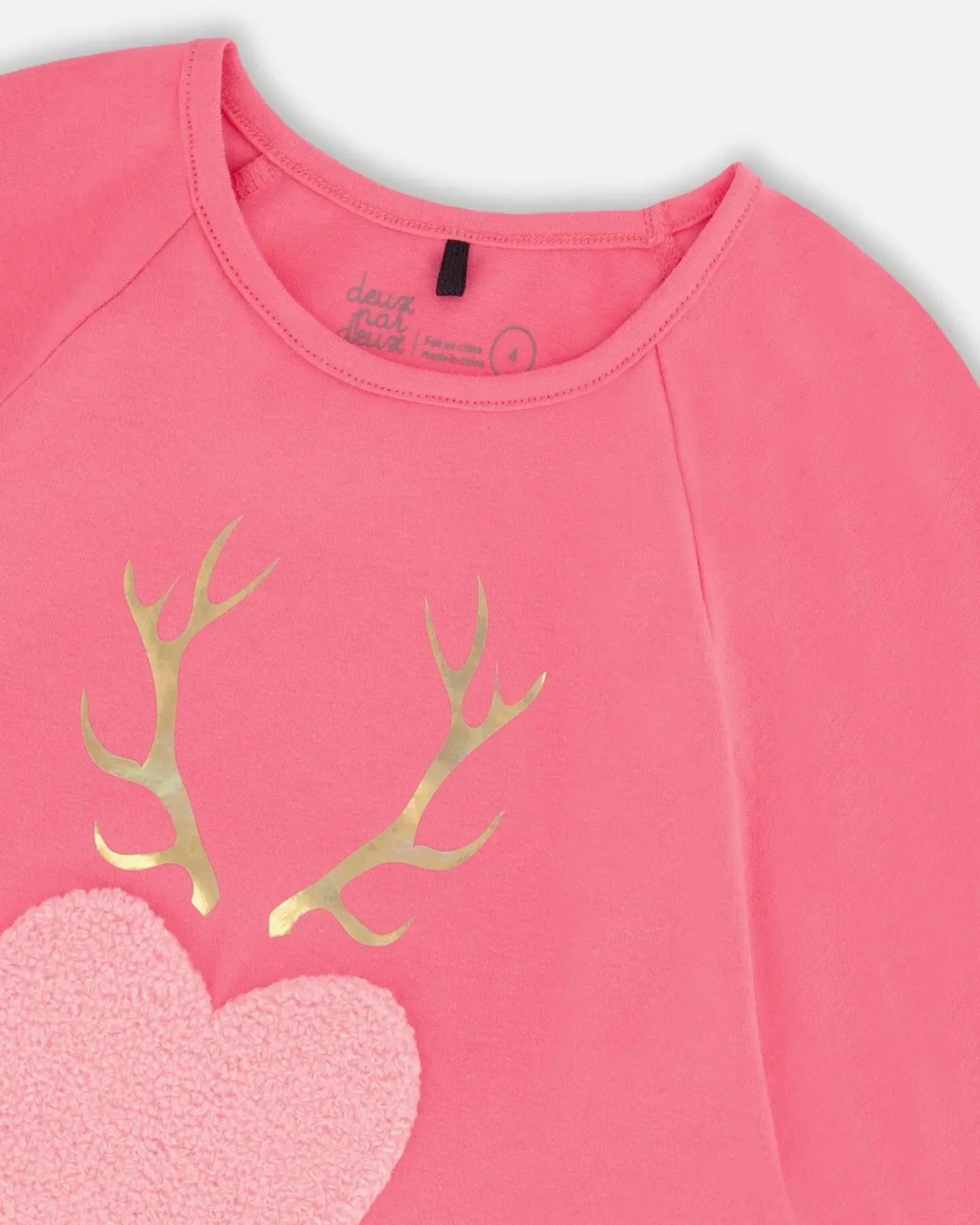 Raglan Sleeve T-Shirt With Print Candy Pink