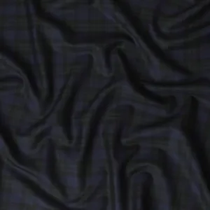 Royal blue Premium English Super 120's all wool suiting fabric with bottle green and black checks design-D11419