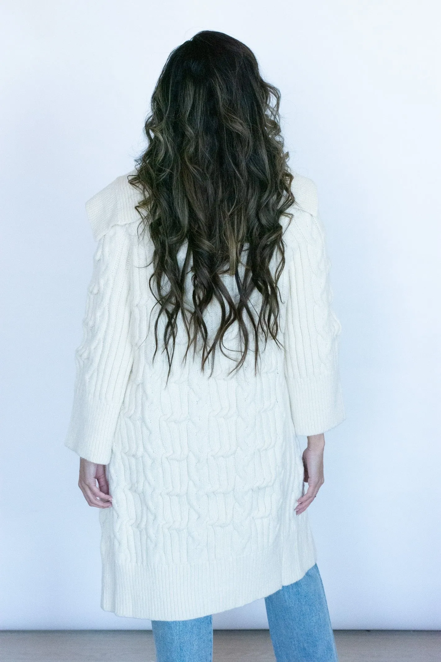 SATURDAY STEAL Nothing Left to Say Chunky Knit Cardigan