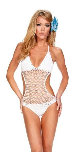 Sexy Club Crochet One Piece Swim Suit