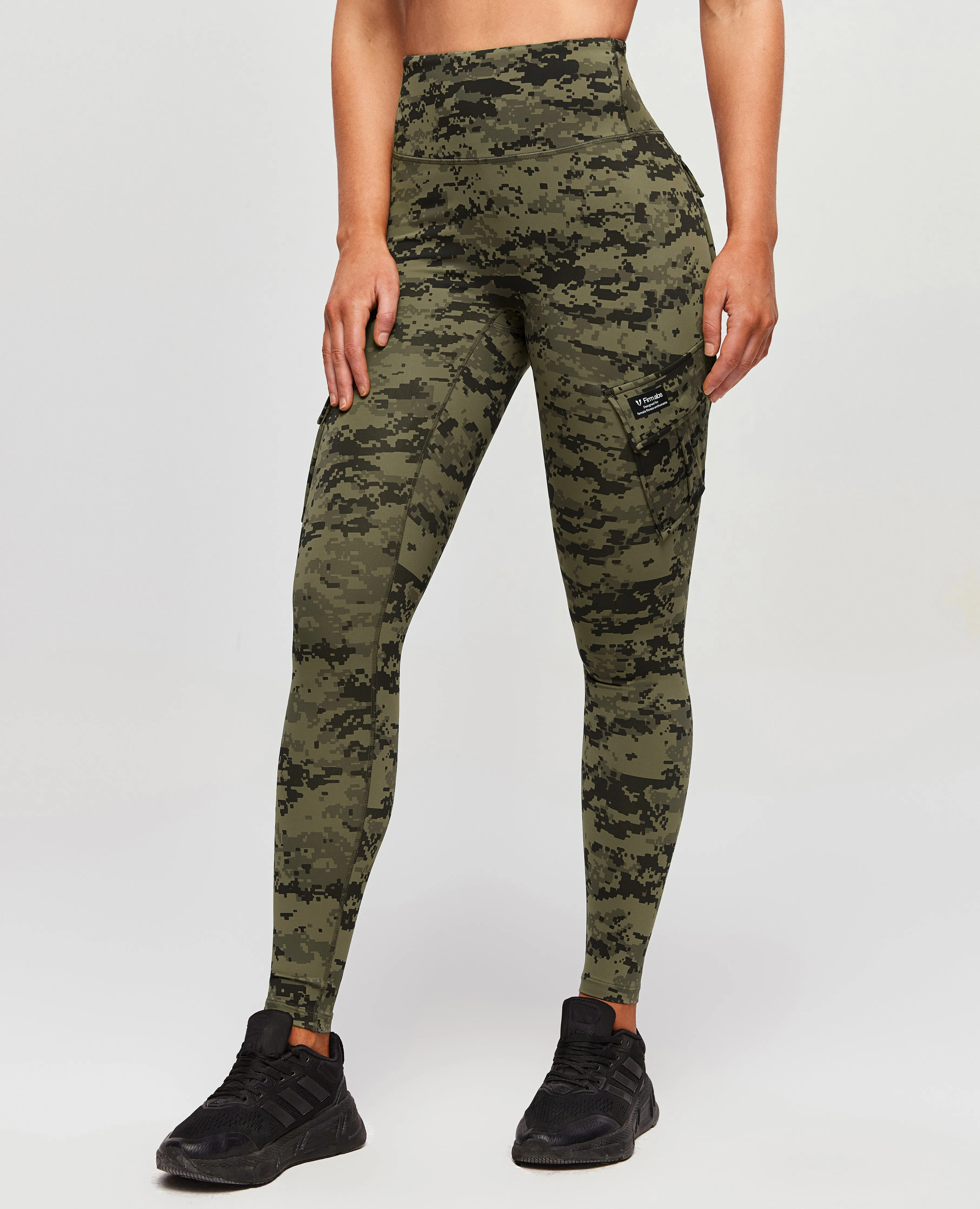 Solo Cargo Leggings - Army Green Camo