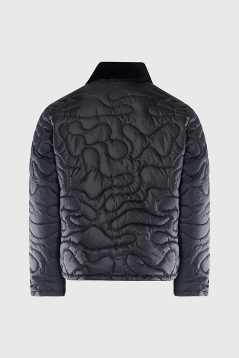 THC Camouflage Shearling Puffer Jacket (Black)
