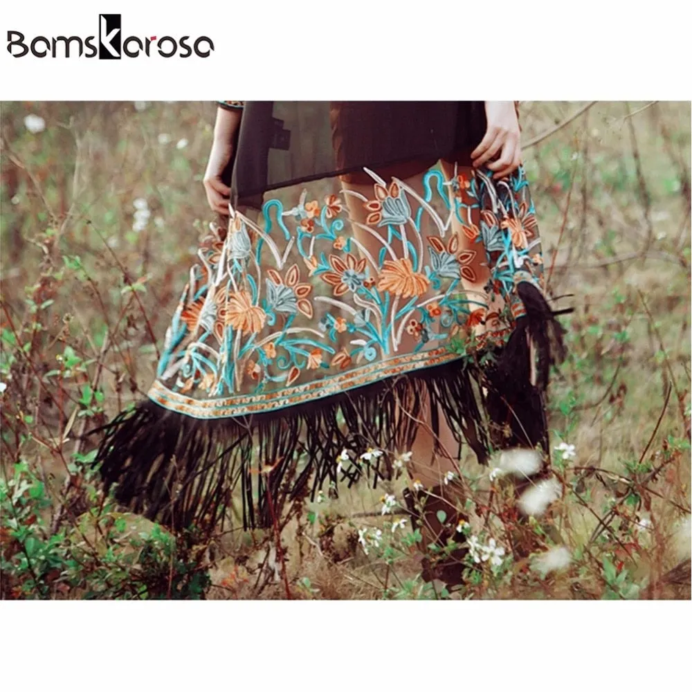 VenusFox Bohemian Style Kimono Cardigan Casual Fashion Boho Hippie