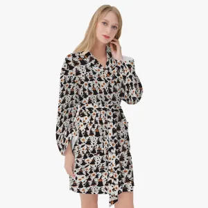 Witches Women's Loose-fitting Bathrobe