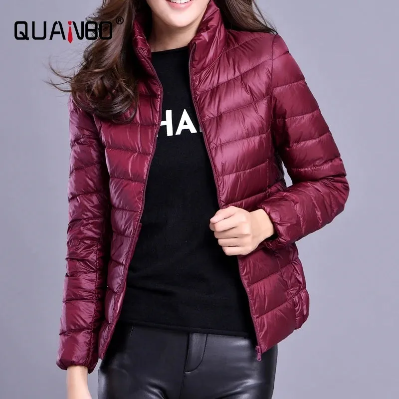 Women's Short Lightweight Puffer Ultra Packable Down Jacket