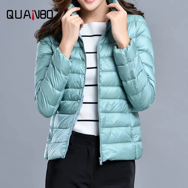 Women's Short Lightweight Puffer Ultra Packable Down Jacket