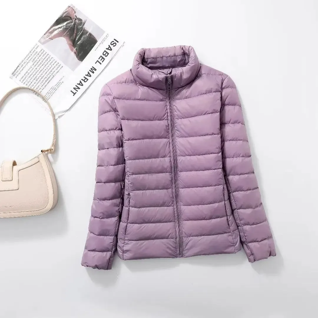 Women's Short Lightweight Puffer Ultra Packable Down Jacket