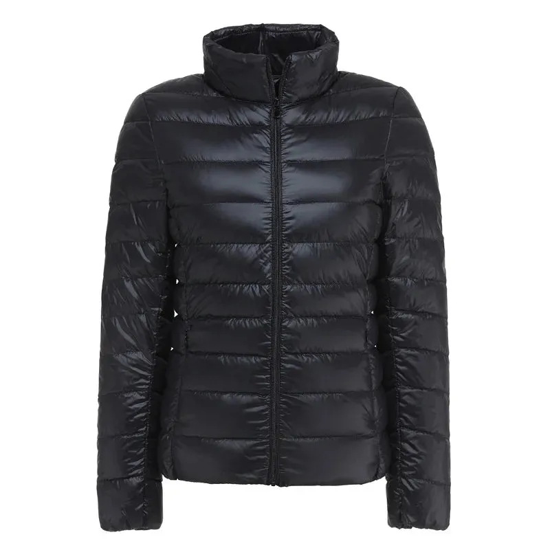 Women's Short Lightweight Puffer Ultra Packable Down Jacket