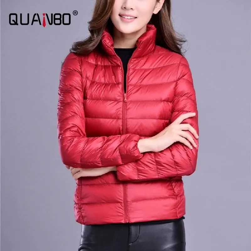 Women's Short Lightweight Puffer Ultra Packable Down Jacket