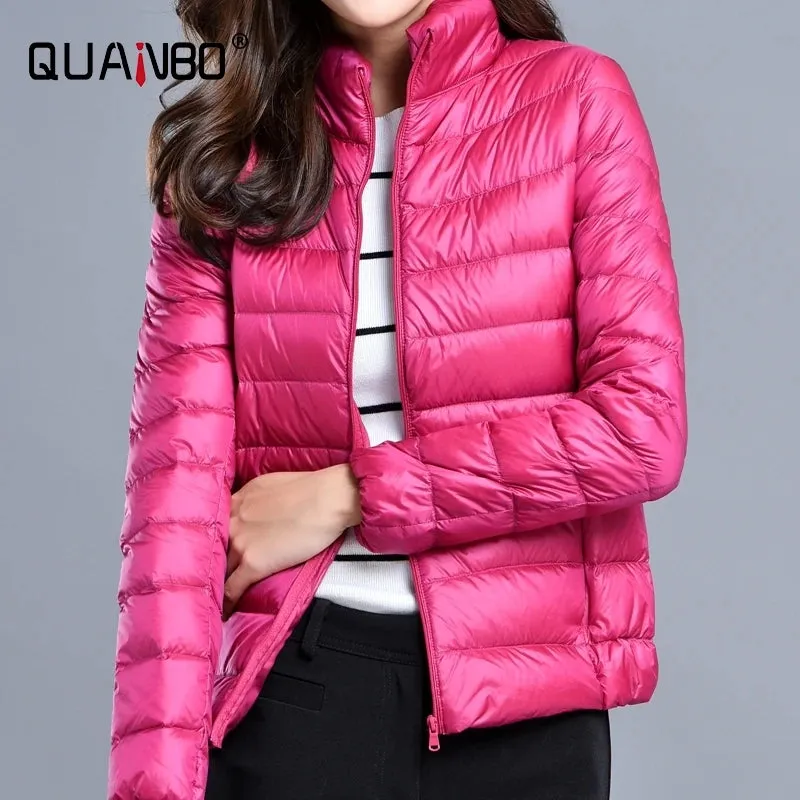 Women's Short Lightweight Puffer Ultra Packable Down Jacket