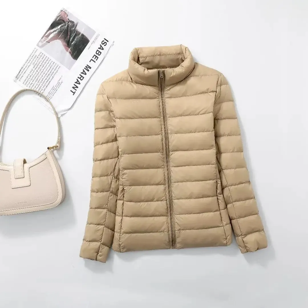 Women's Short Lightweight Puffer Ultra Packable Down Jacket