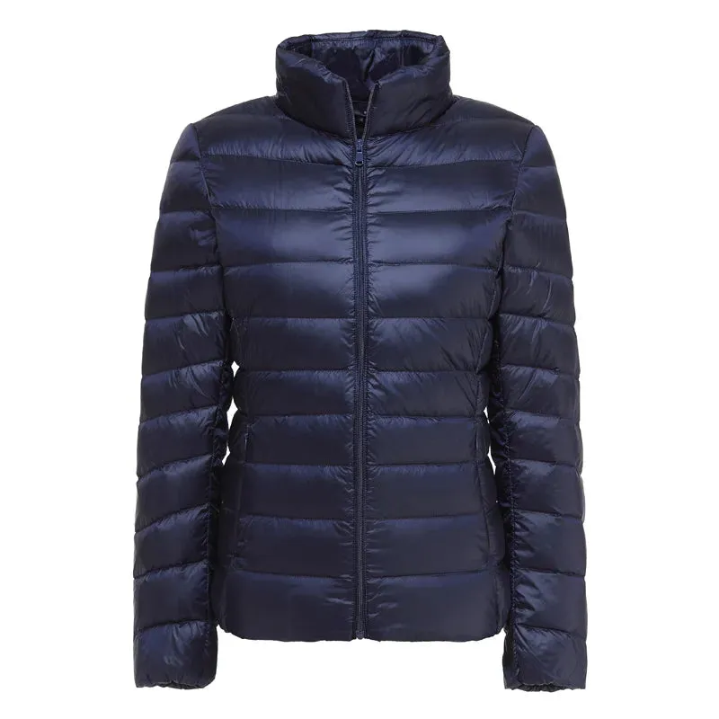 Women's Short Lightweight Puffer Ultra Packable Down Jacket