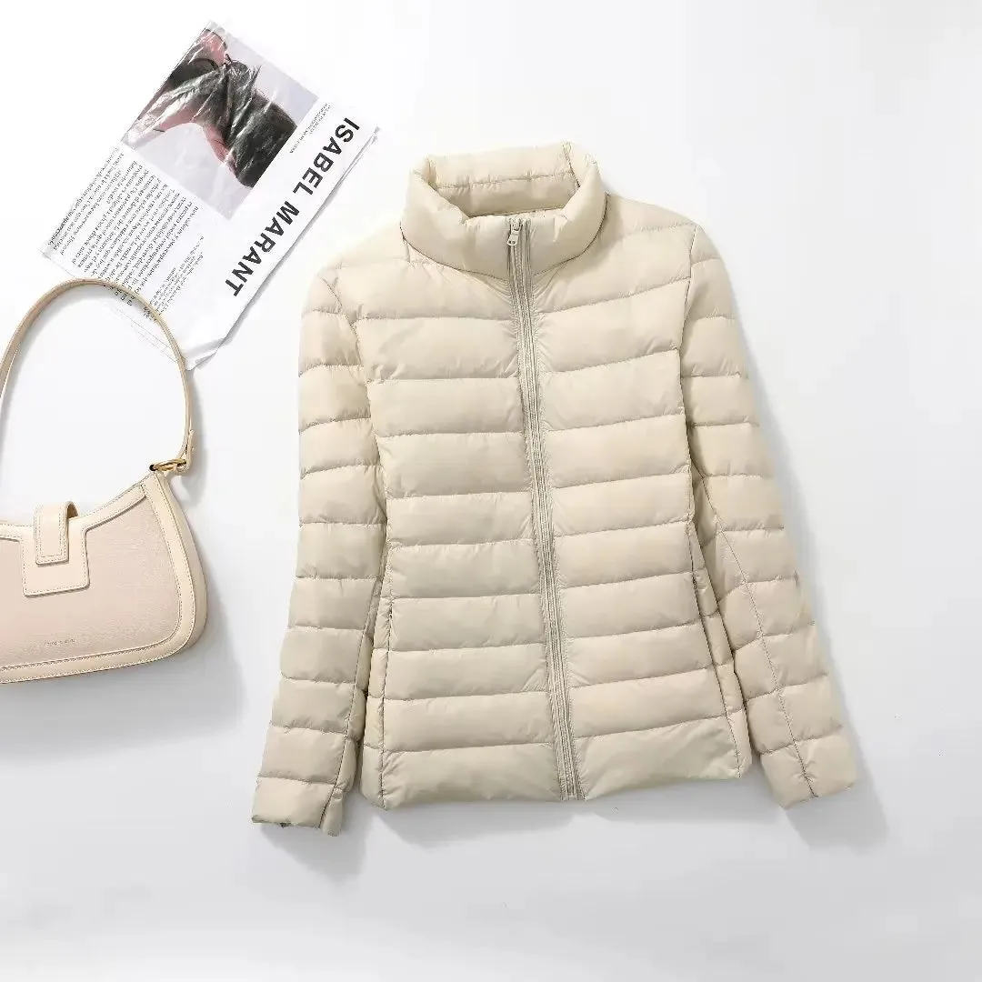 Women's Short Lightweight Puffer Ultra Packable Down Jacket